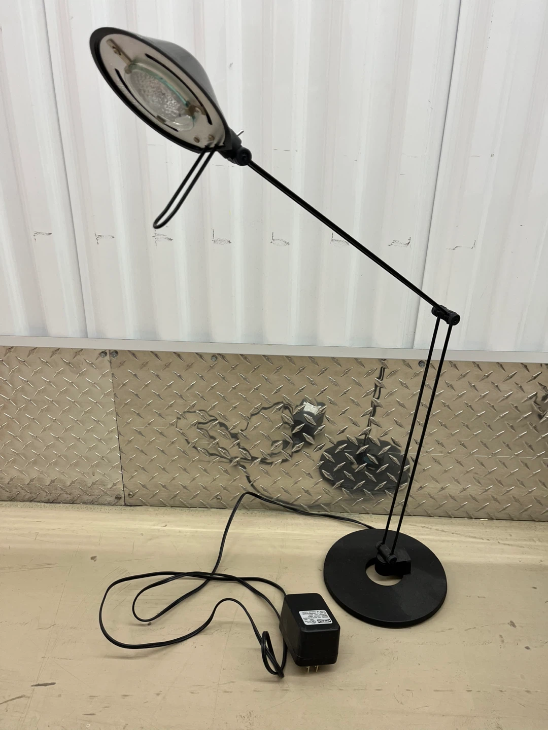 IKEA Adjustable Black Desk Lamp with Power Adapter