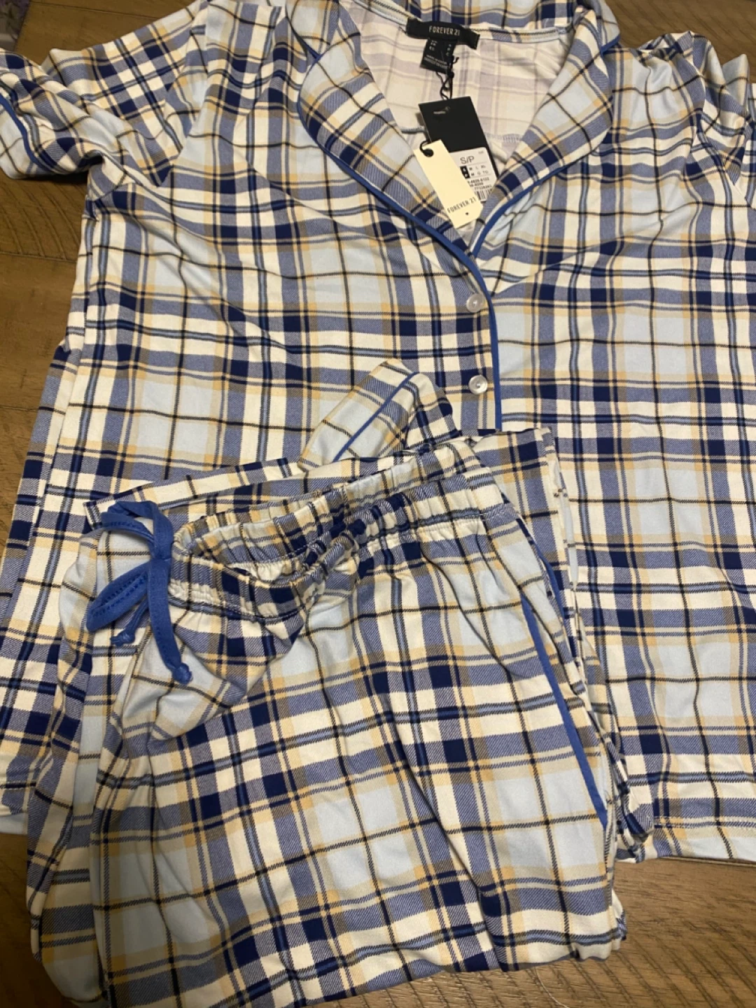 Forever 21 Plaid Pajama Set - Size Small