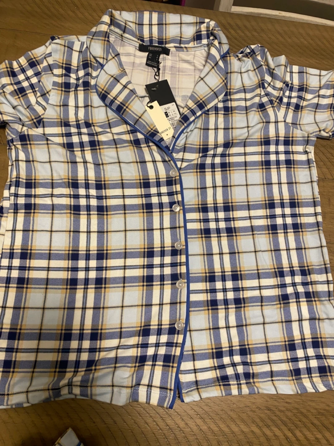 Forever 21 Plaid Pajama Set - Size Small - photo 3