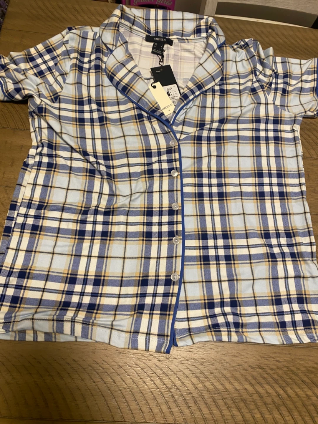 Forever 21 Plaid Pajama Set - Size Small - photo 2