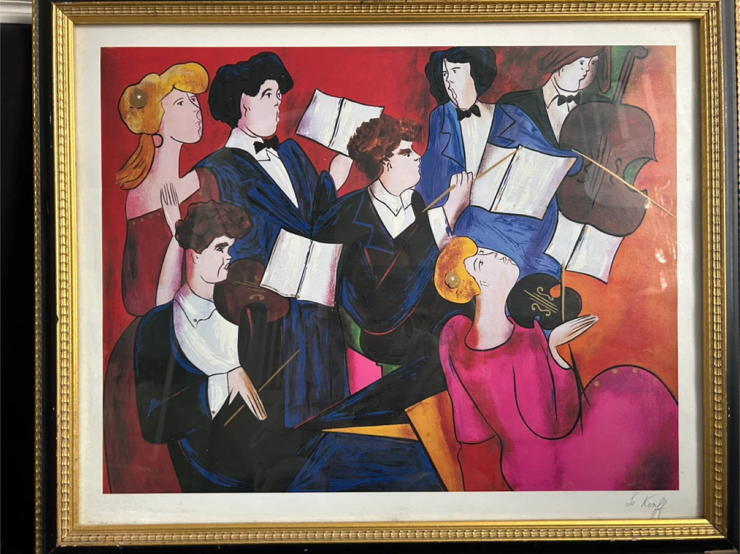Le Kinff Framed Art Print "The Musicians"