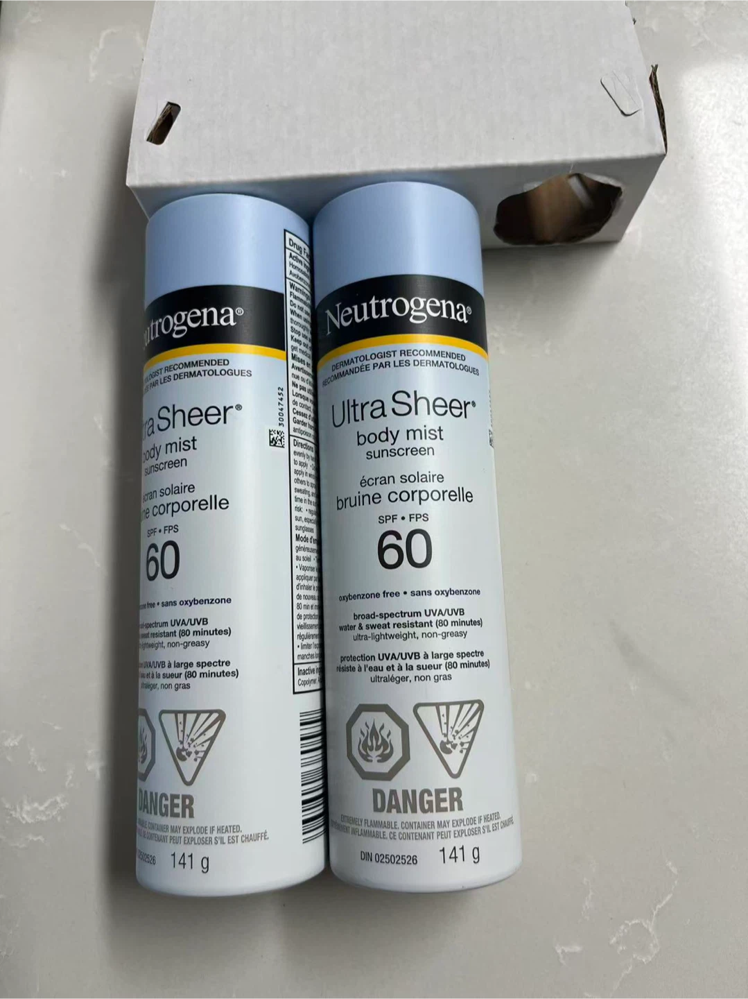 Neutrogena Ultra Sheer Body Mist Sunscreen SPF 60 (3 x 141g) - photo 2