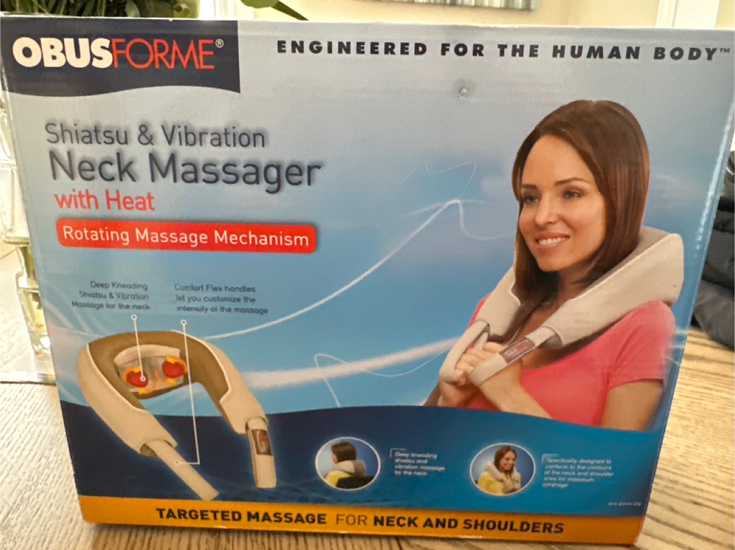 ObusForme Shiatsu & Vibration Neck Massager with Heat