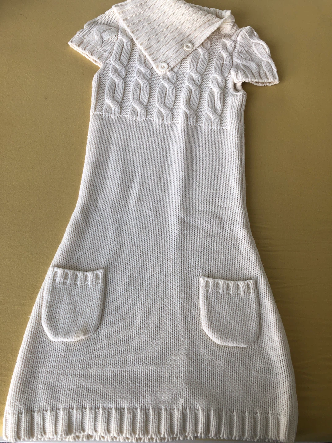 UK2LA Cream Knit Dress with Pockets 🥕