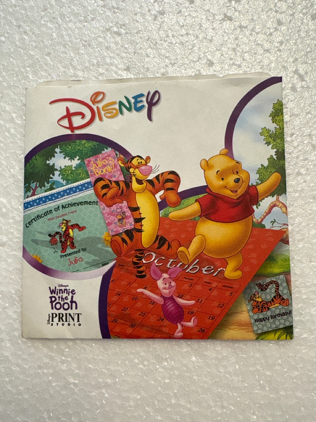 🥕Disney Winnie the Pooh October Calendar Page
