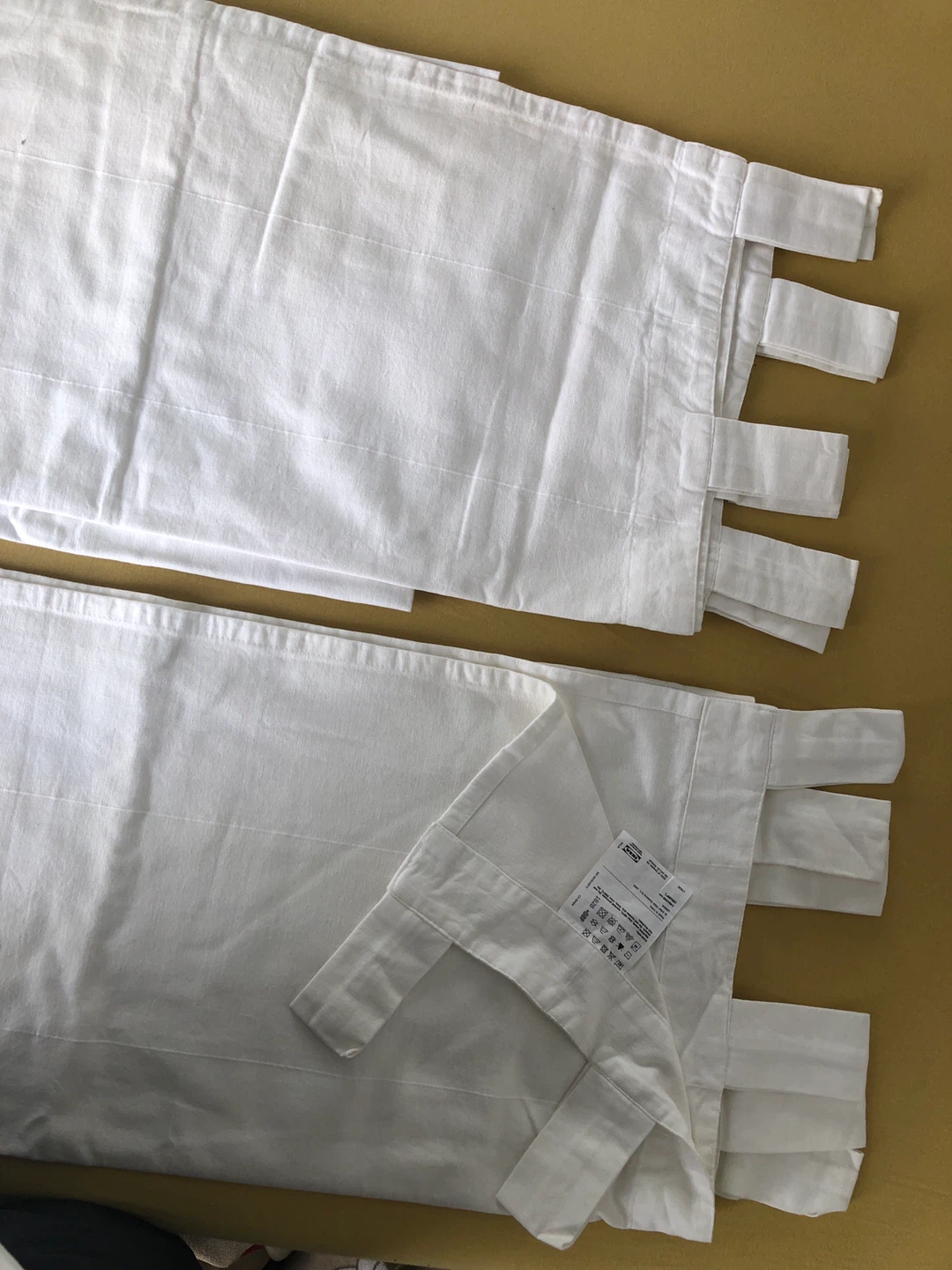 IKEA White Tab Top Curtains (Pair)🏆