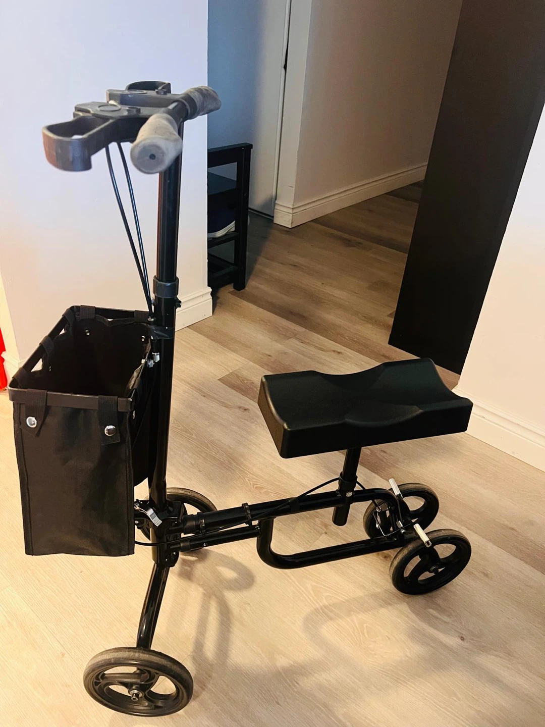 Black Knee Walker Scooter with Bag - photo 3