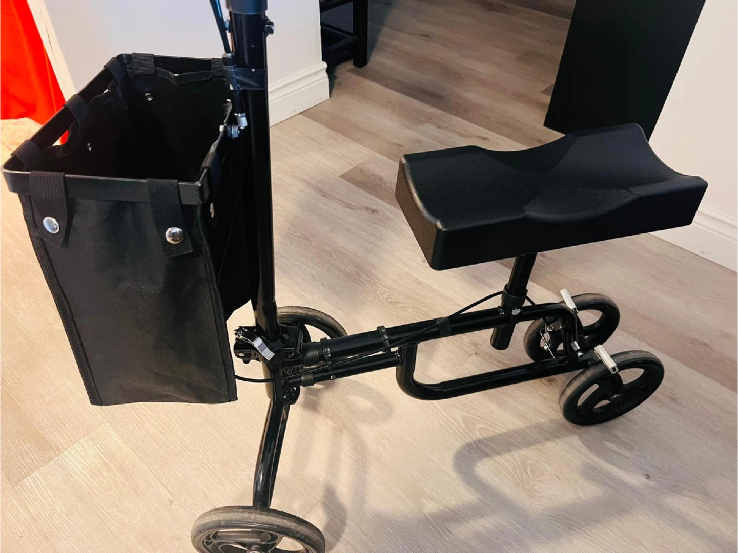 Black Knee Walker Scooter with Bag - photo 2