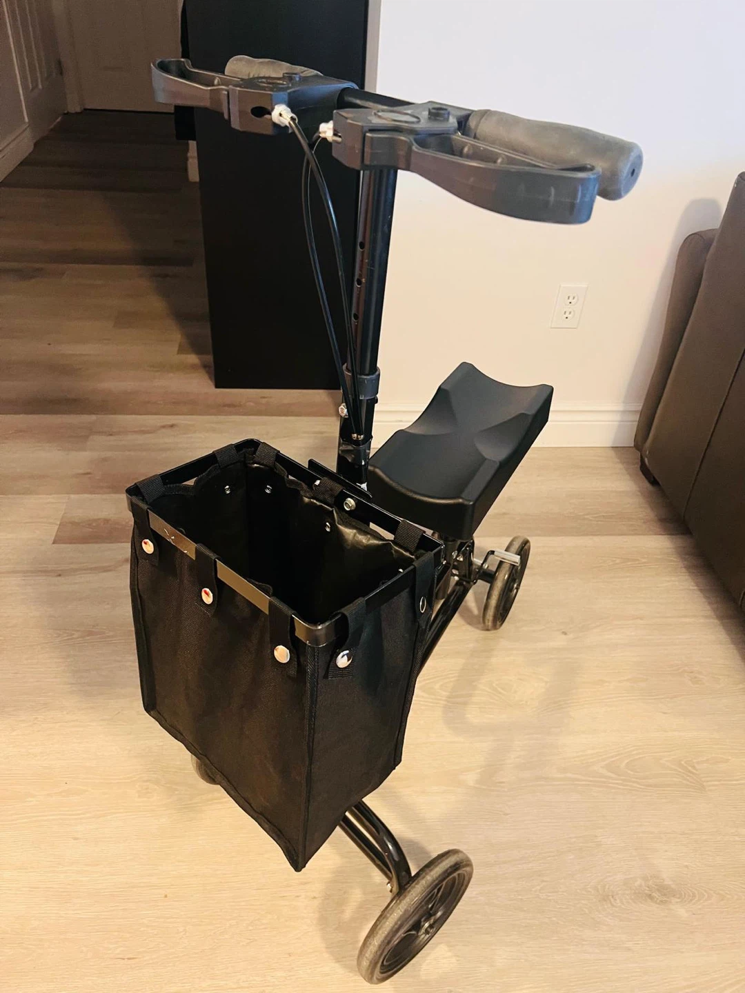 Black Knee Walker Scooter with Bag - photo 4