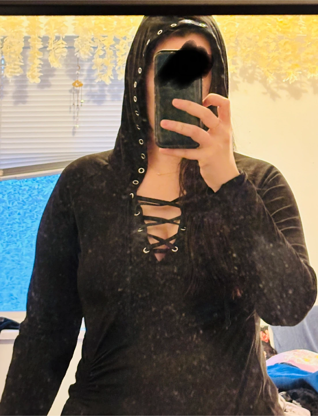 $5 XL Black Hooded Dress - photo 2