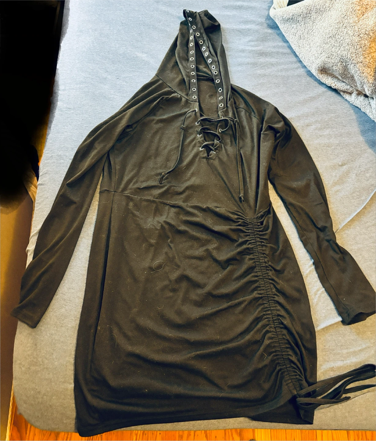 $5 XL Black Hooded Dress - photo 3