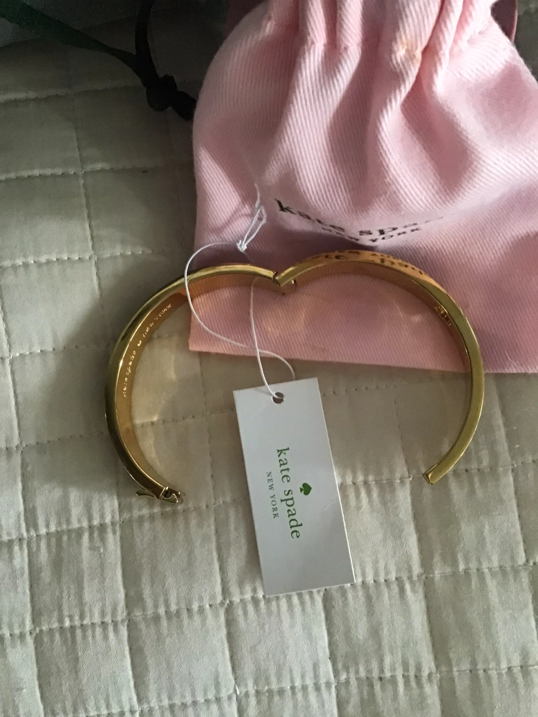 Kate Spade New York Gold Tone Bangle Bracelet with Black Enamel - photo 5