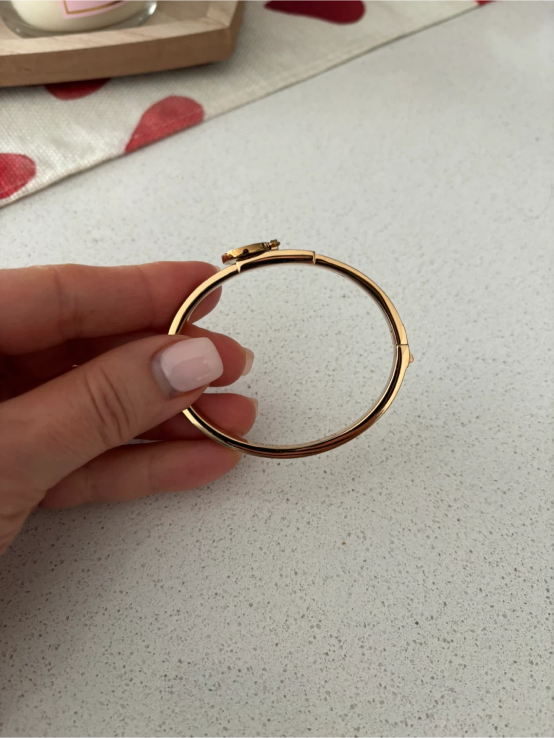 Michael Kors Gold Tone Pavé Logo Bangle Bracelet - photo 3