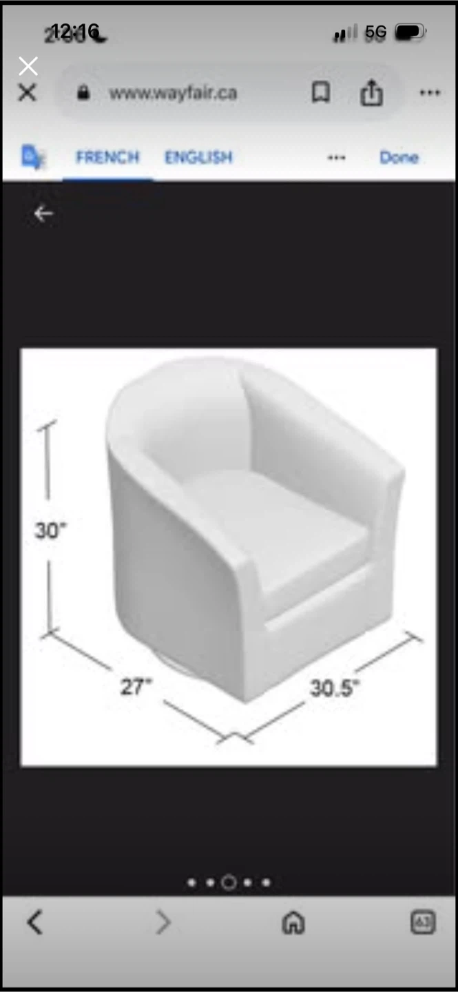 Brand New Hansell 31" Swivel Half Barrel Chair - photo 3