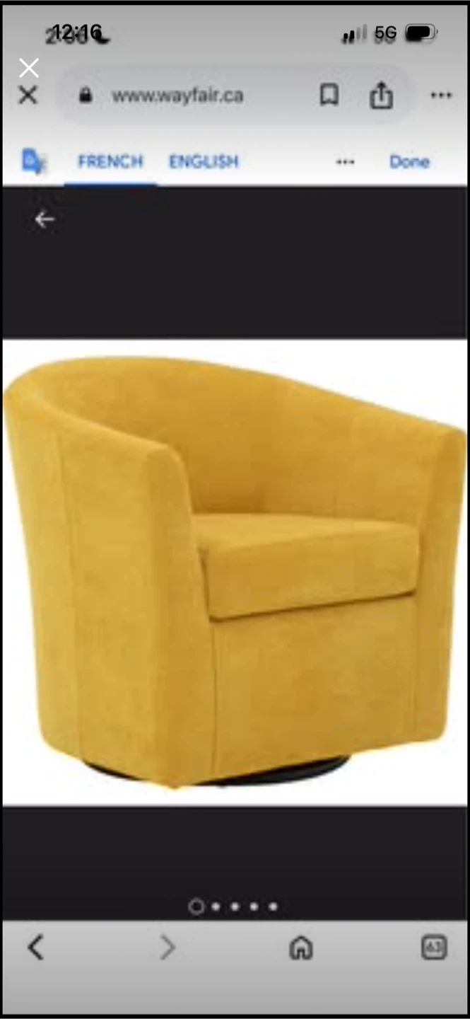 Brand New Hansell 31" Swivel Half Barrel Chair