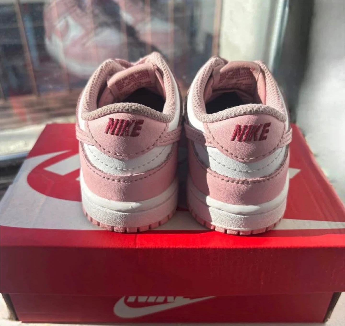 Nike Dunk Low Toddler Shoes Pink White Size TD - photo 4