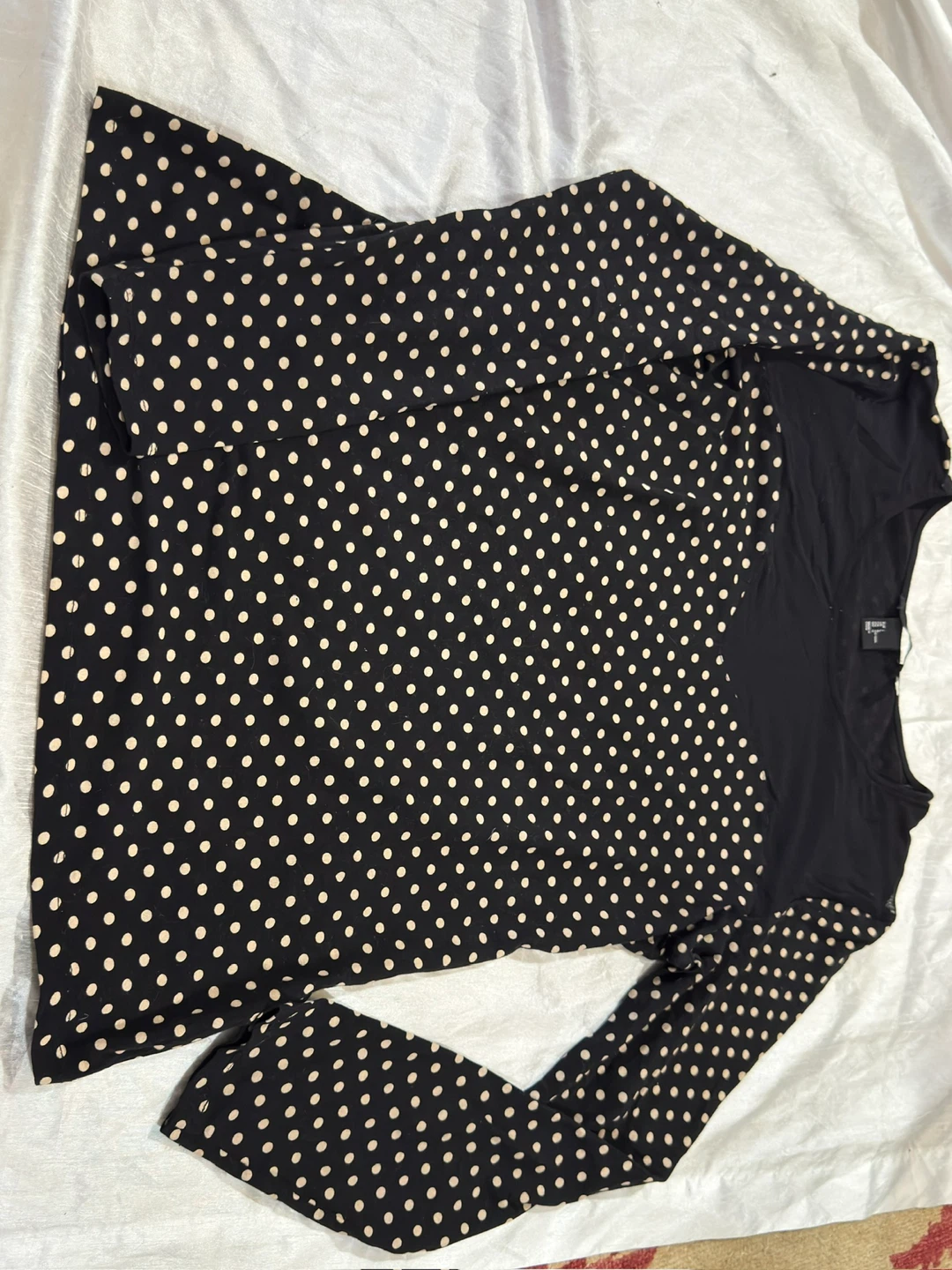 H&M Women's Polka Dot Long Sleeve Top - Size L - photo 3