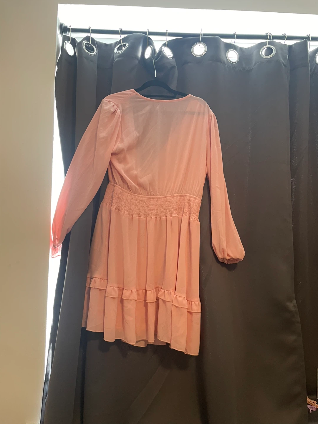 Pink Chiffon Tie-Front Dress - photo 2