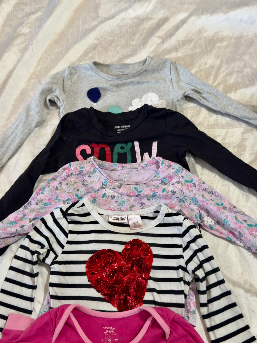 Carters and Joe Fresh Girls Long Sleeve Tops Bundle - photo 2