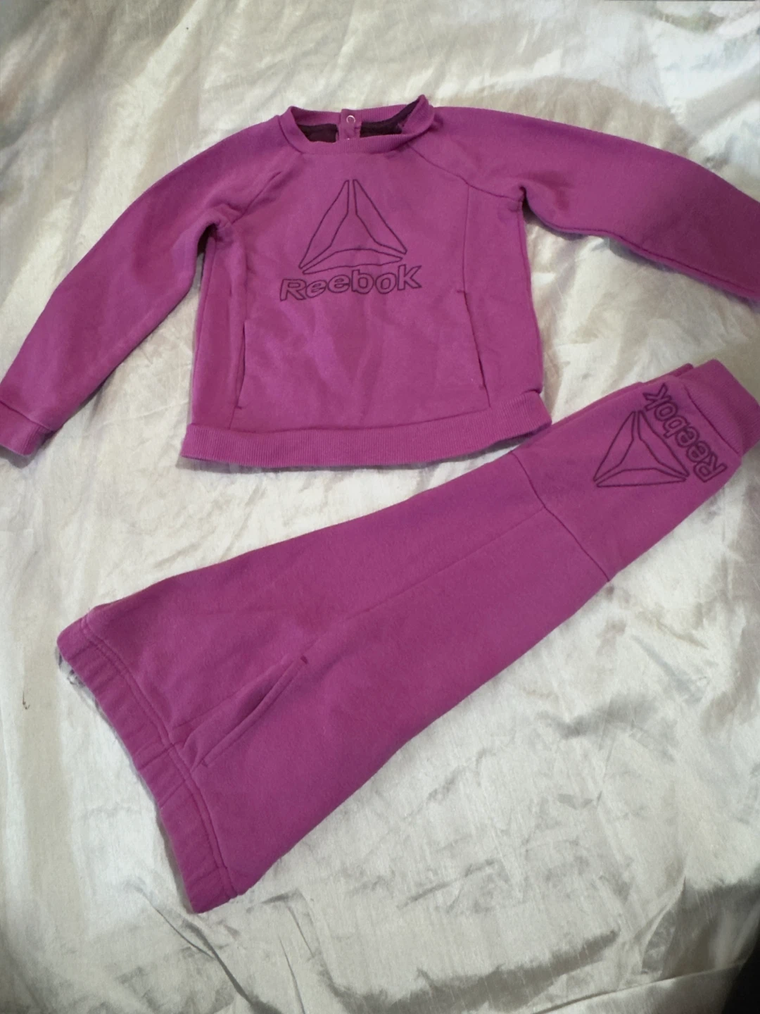 Reebok Toddler Girls Pink Sweat Suit Set 3T