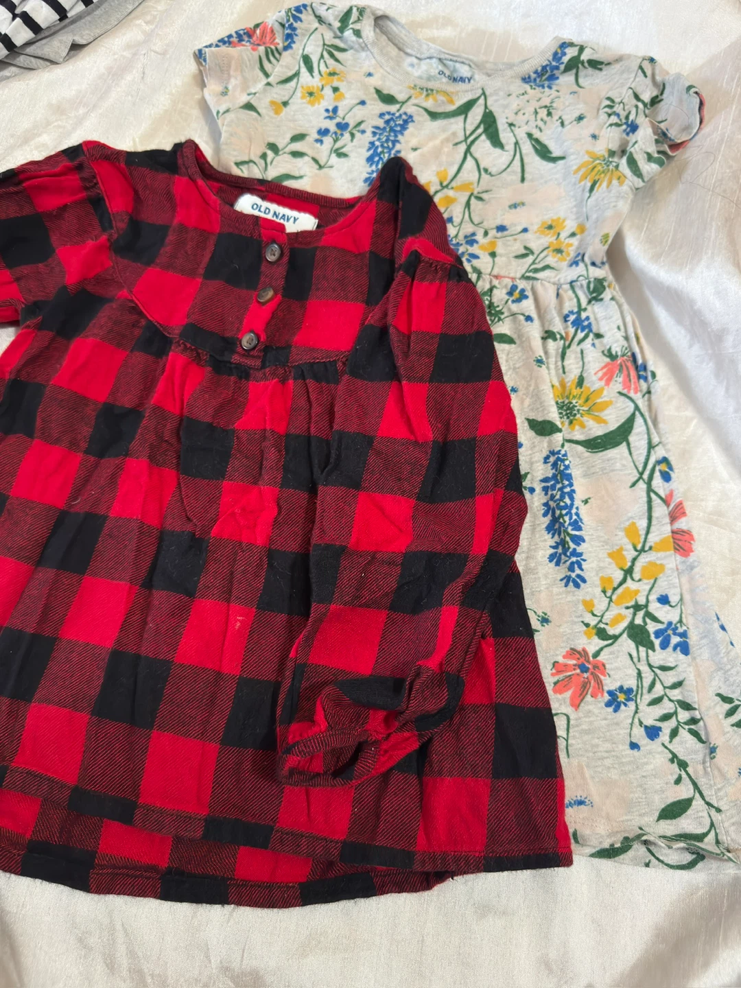 Old Navy Red & Black Buffalo Plaid Long Sleeve Dress Size 3T - photo 4