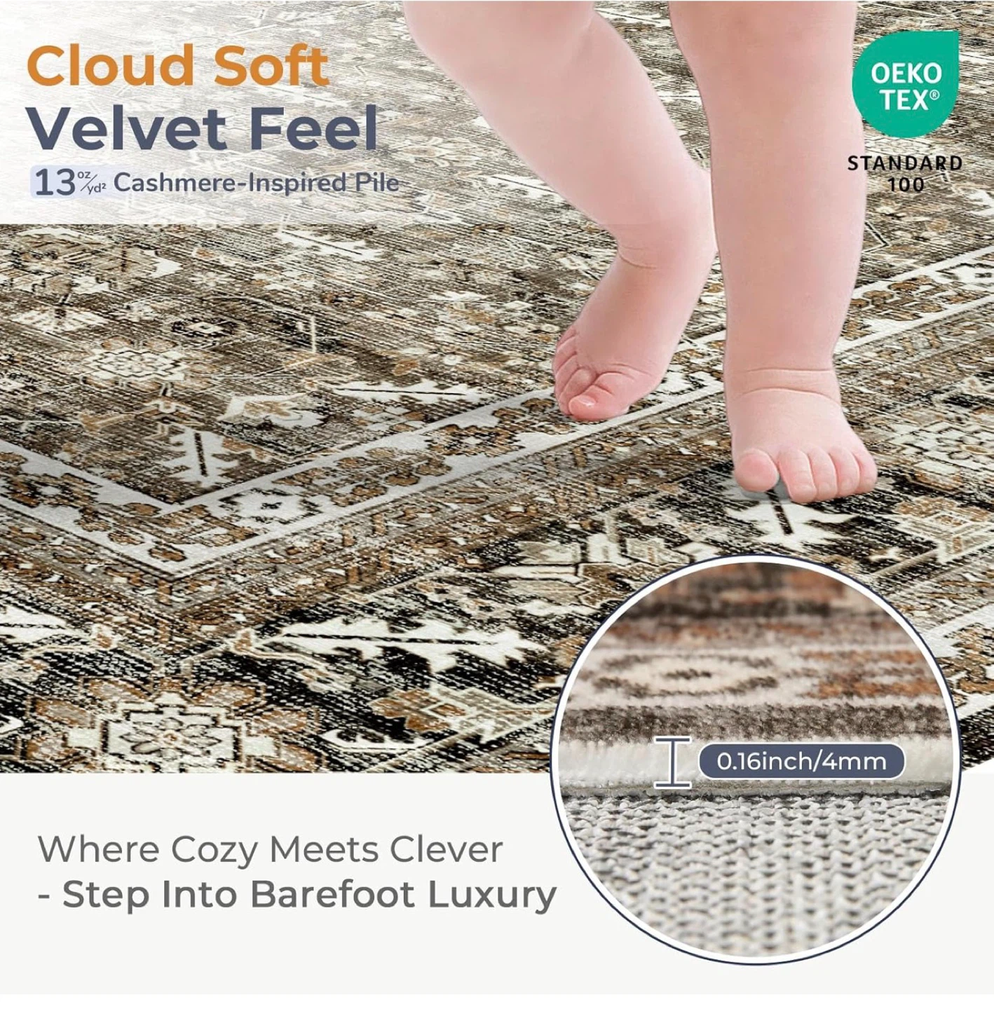 Oppodream Area Rug - Distressed Vintage Style - photo 2