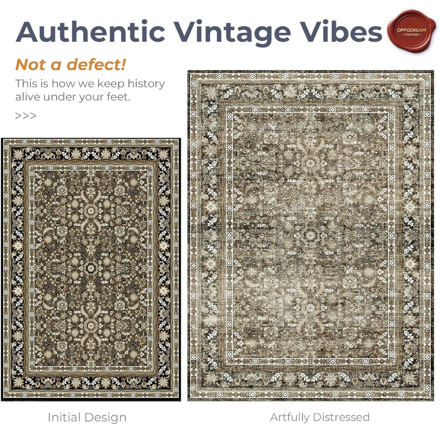 Oppodream Area Rug - Distressed Vintage Style - photo 3