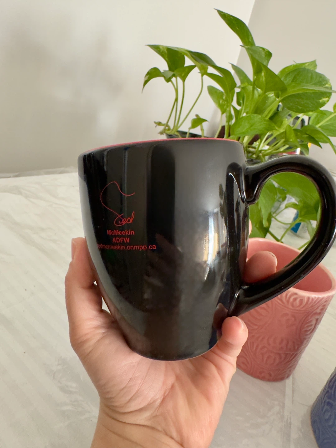 Embossed Floral Mug - Blue - photo 4