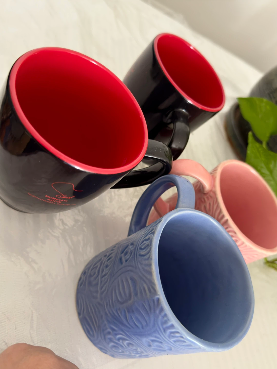 Embossed Floral Mug - Blue - photo 5