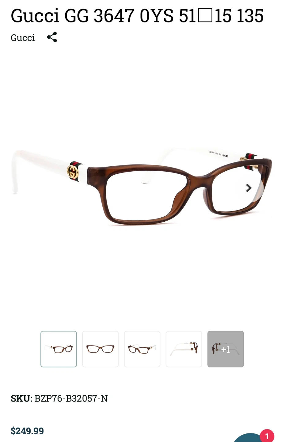 Gucci GG 3647 OYS 51 15 135 Eyeglasses - photo 2