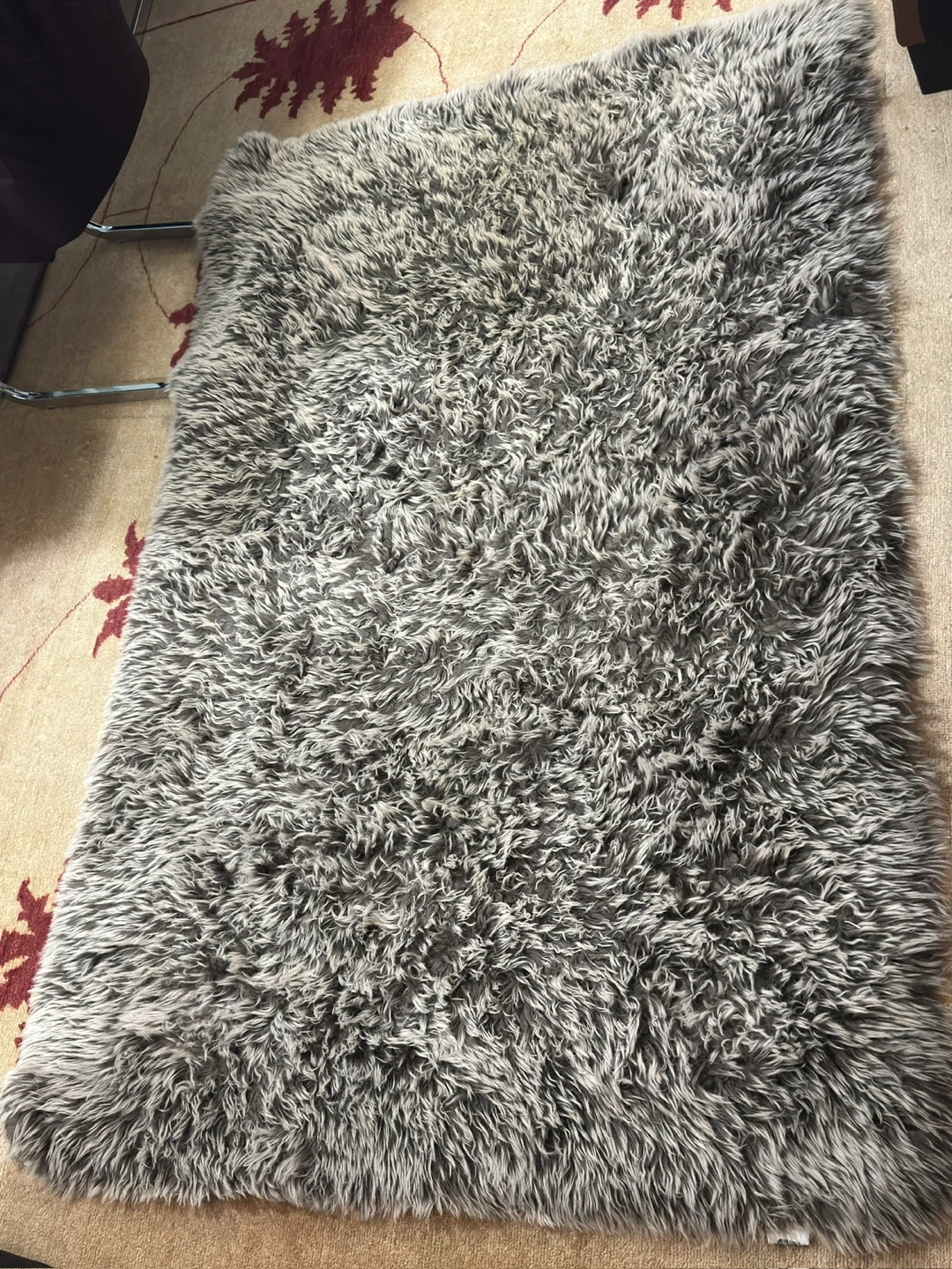 Grey Faux Fur Rugs - Set of 2 - photo 3