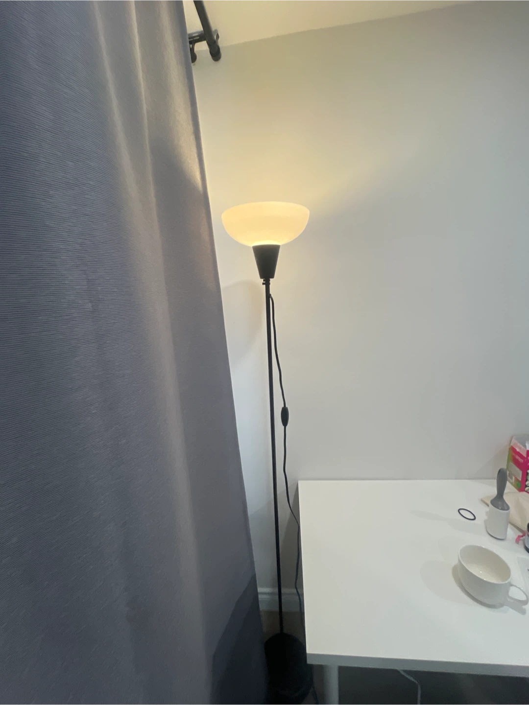IKEA TÅGARP Floor Uplighter, Black/White - photo 2