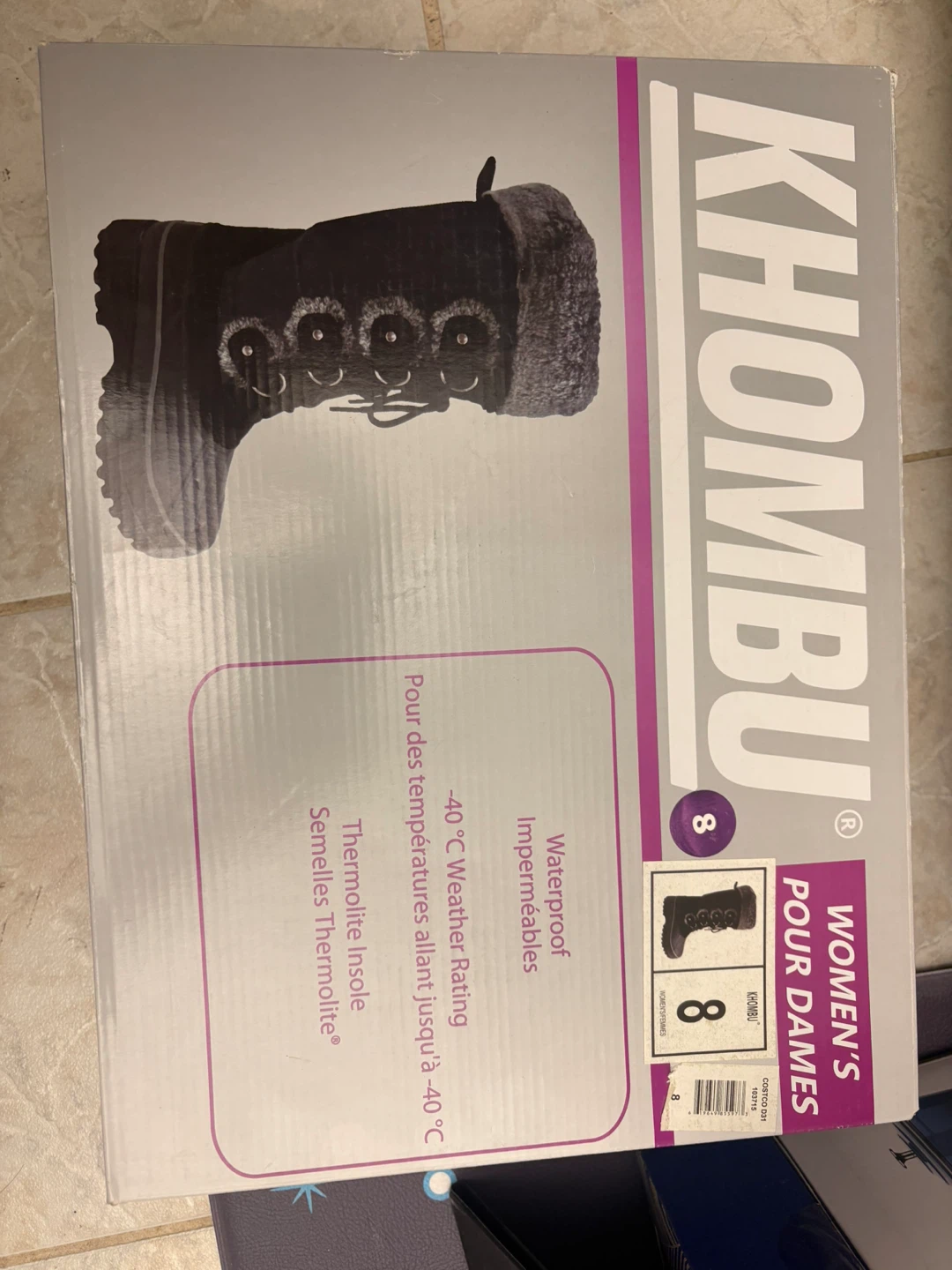 Khombu Women's Waterproof Winter Boots Size 8