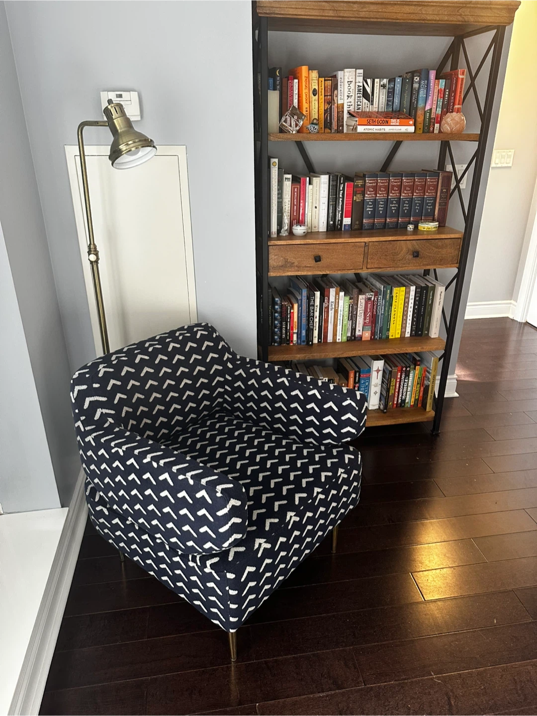 Over 50% off purchase sticker! Armchair - Blue & White - photo 3