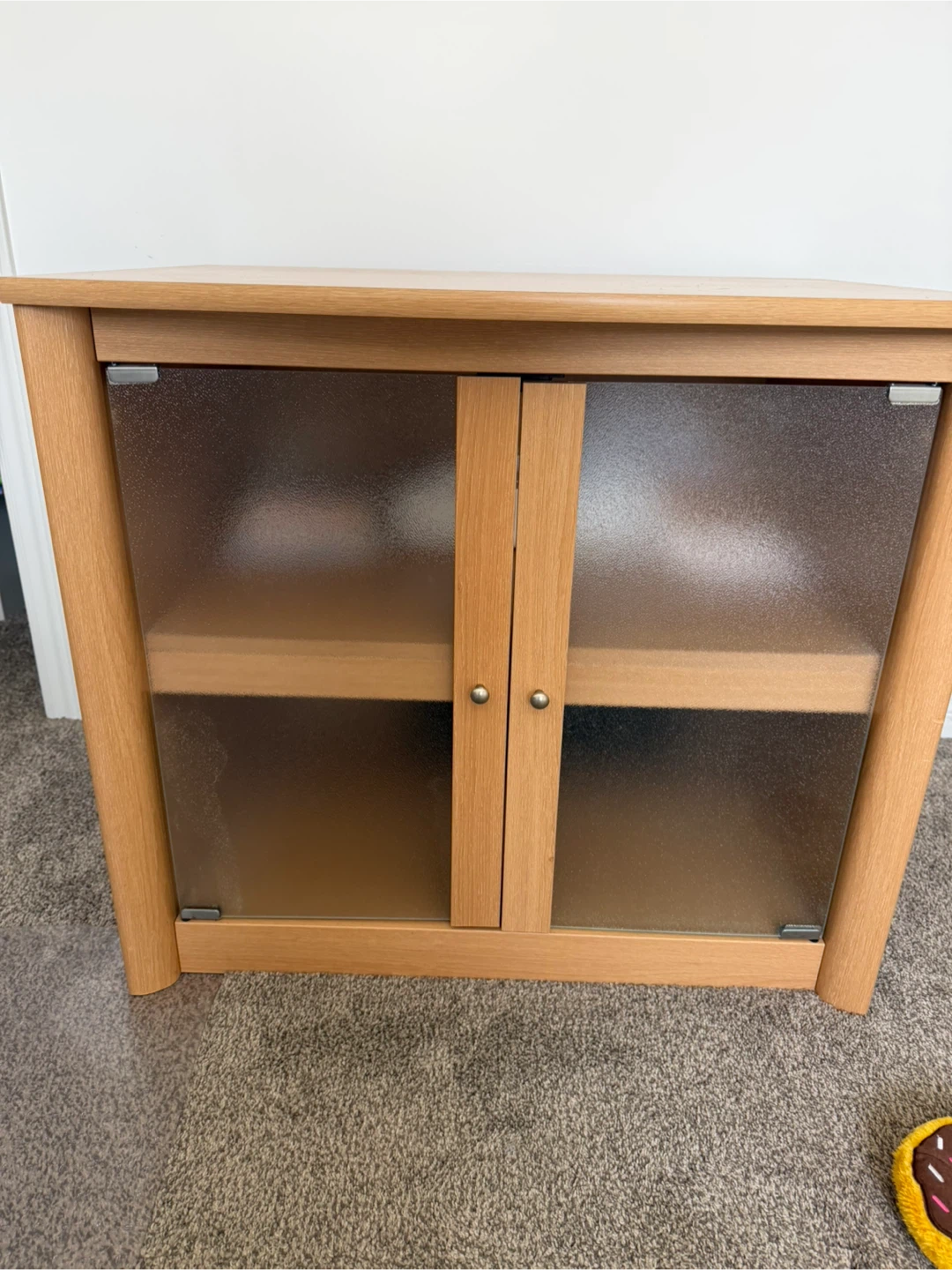 Wooden Cabinet with Frosted Glass Doors