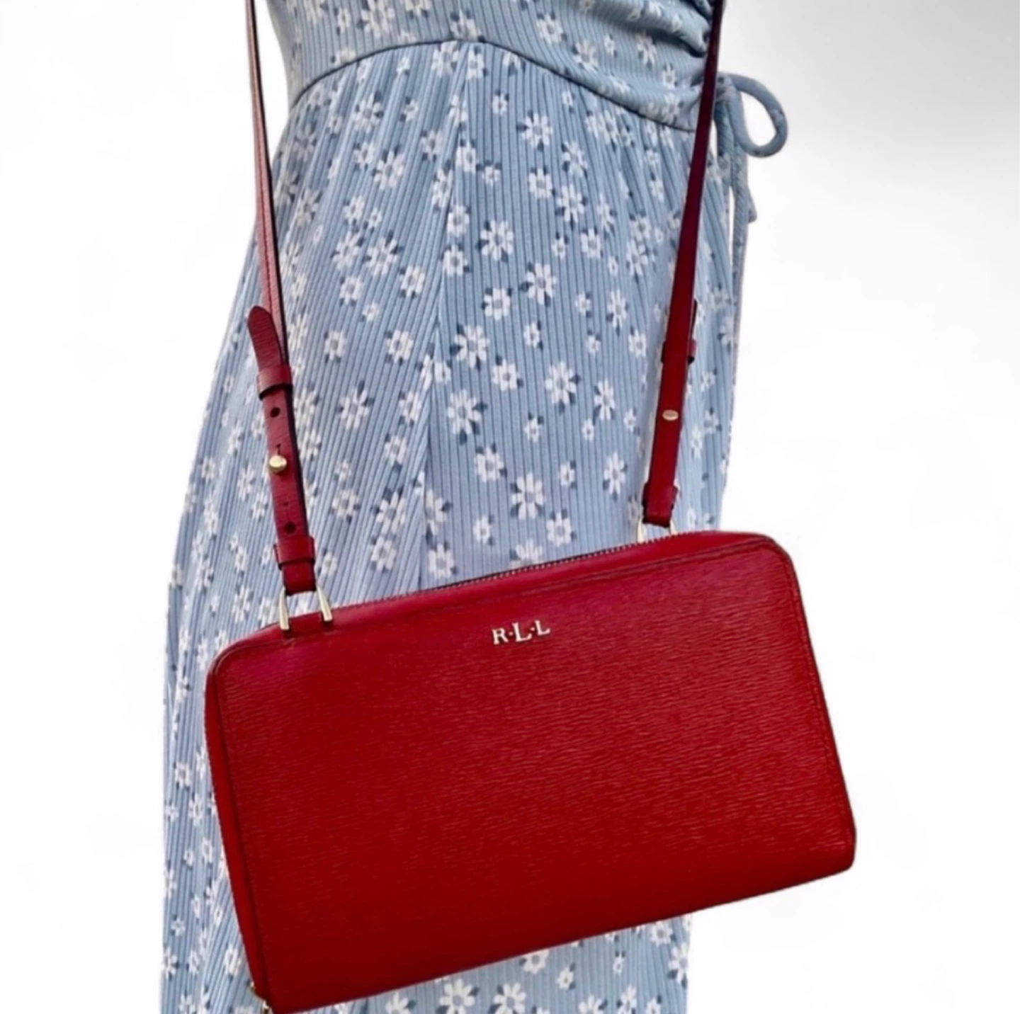 Lauren Ralph Lauren Newbury Kaelyn Saffiano Crossbody Purse