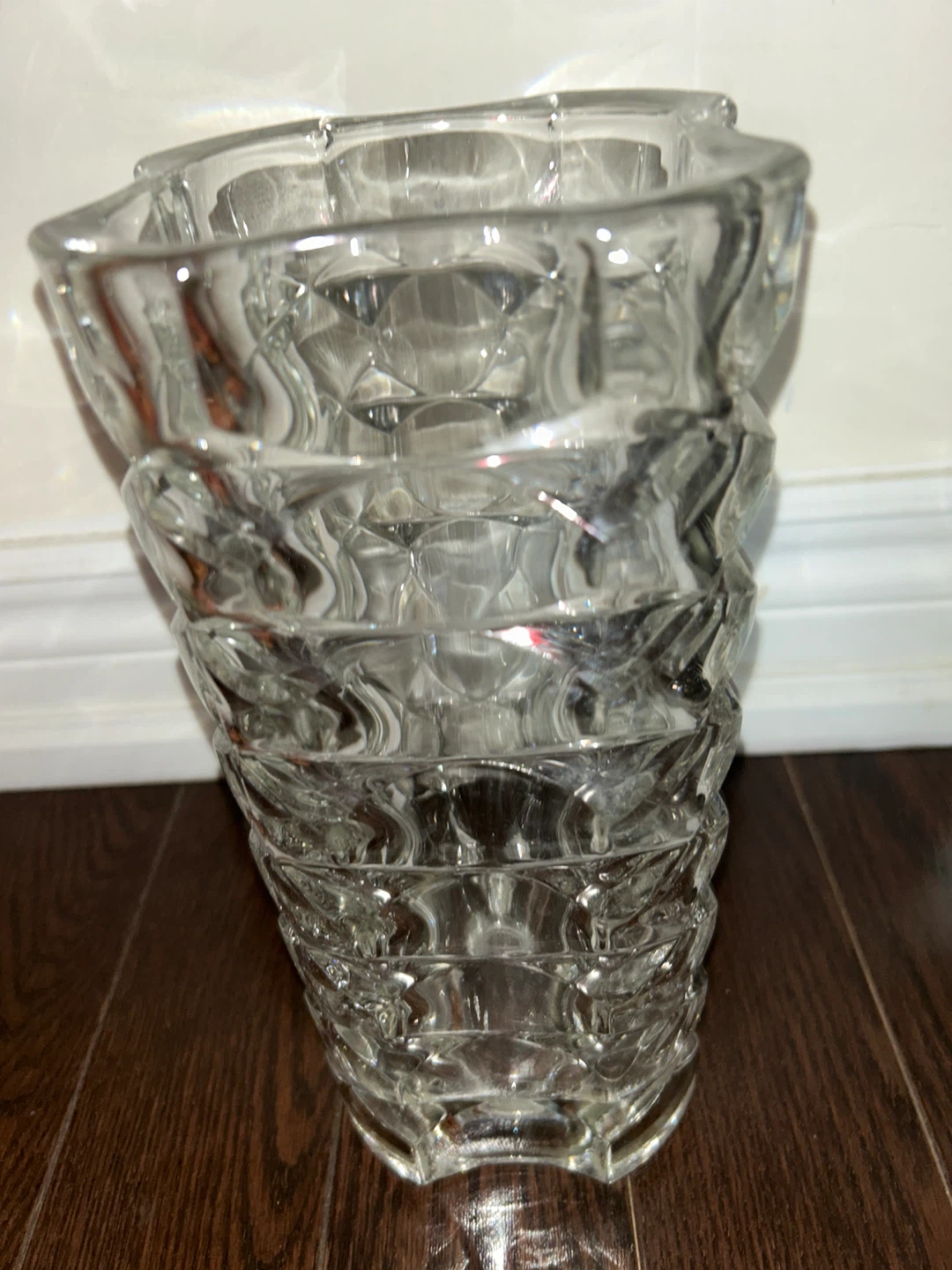 Clear Glass Decorative Vase