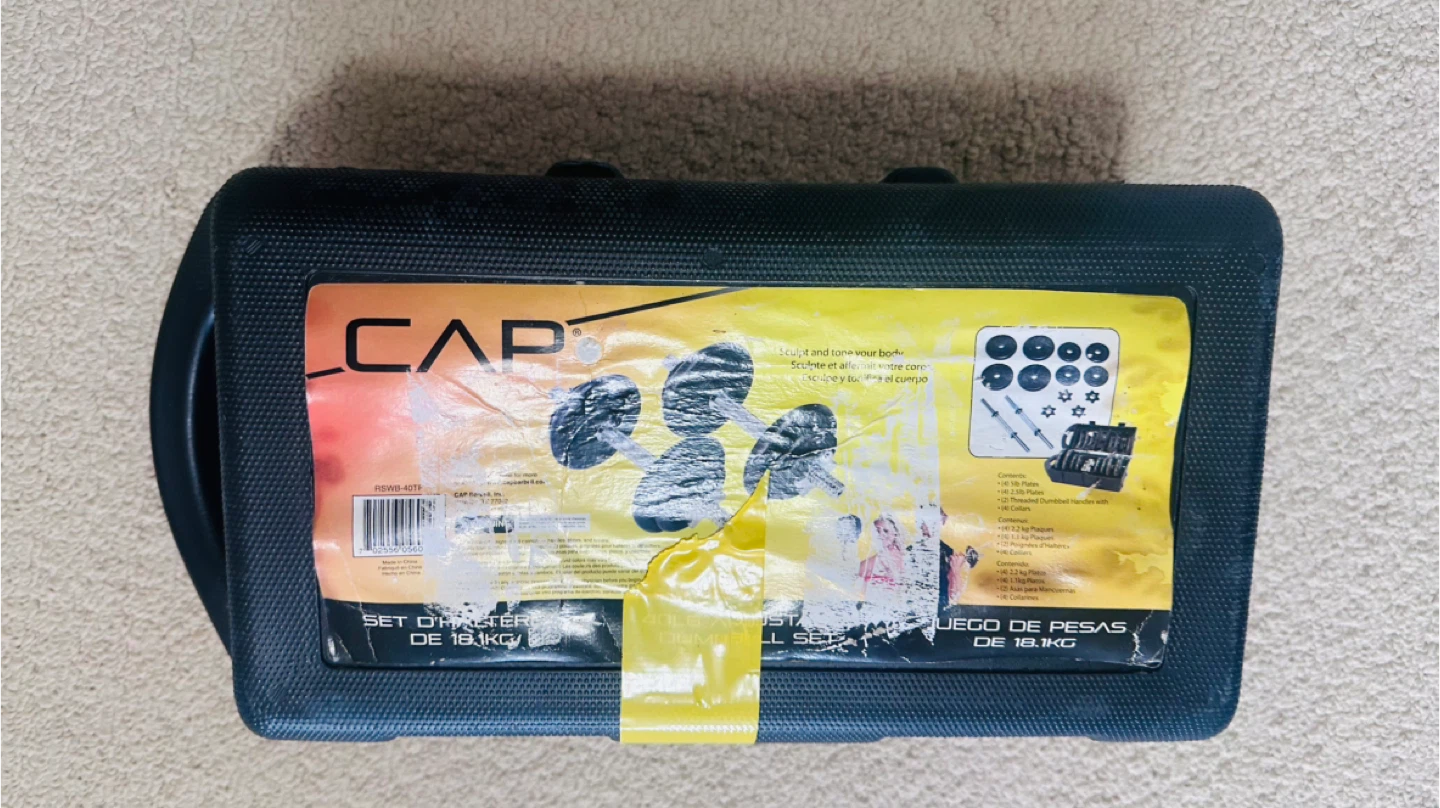 CAP 18.1kg Adjustable Dumbbell Set with Case - photo 2