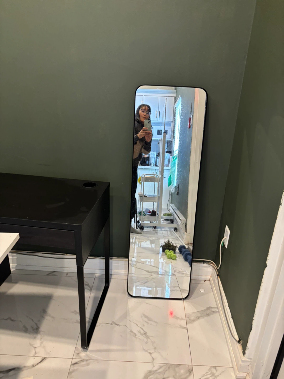 Full Length Mirror with Black Frame - photo 2