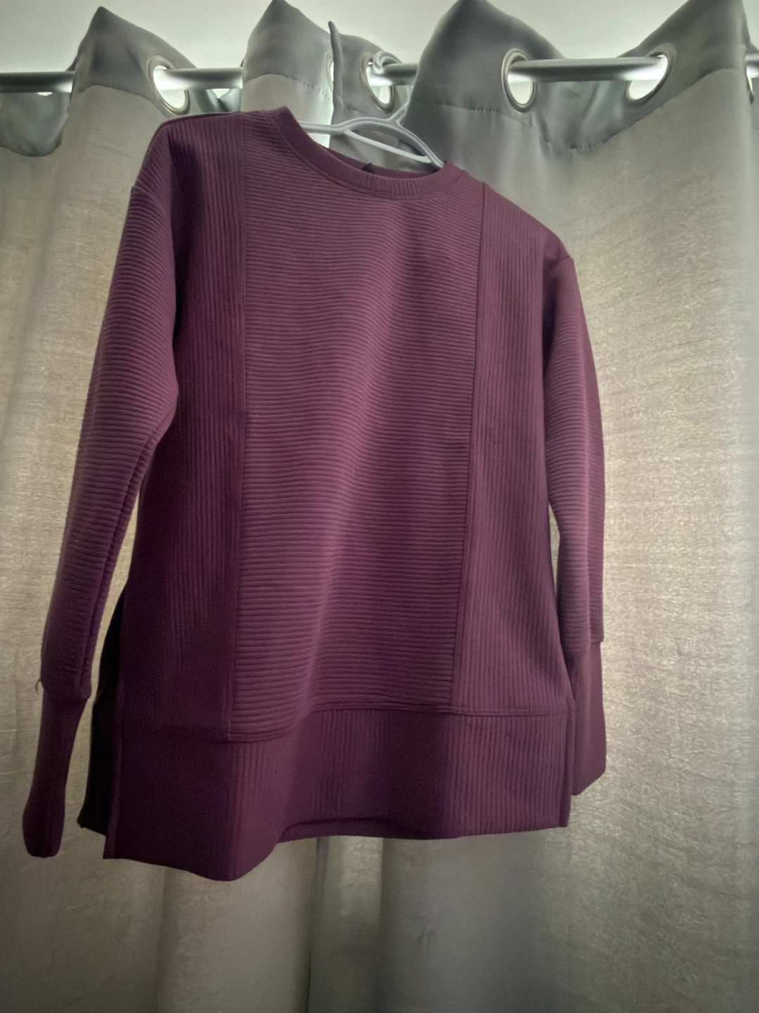 Athleta Purple Ribbed Crewneck Sweatshirt - photo 2