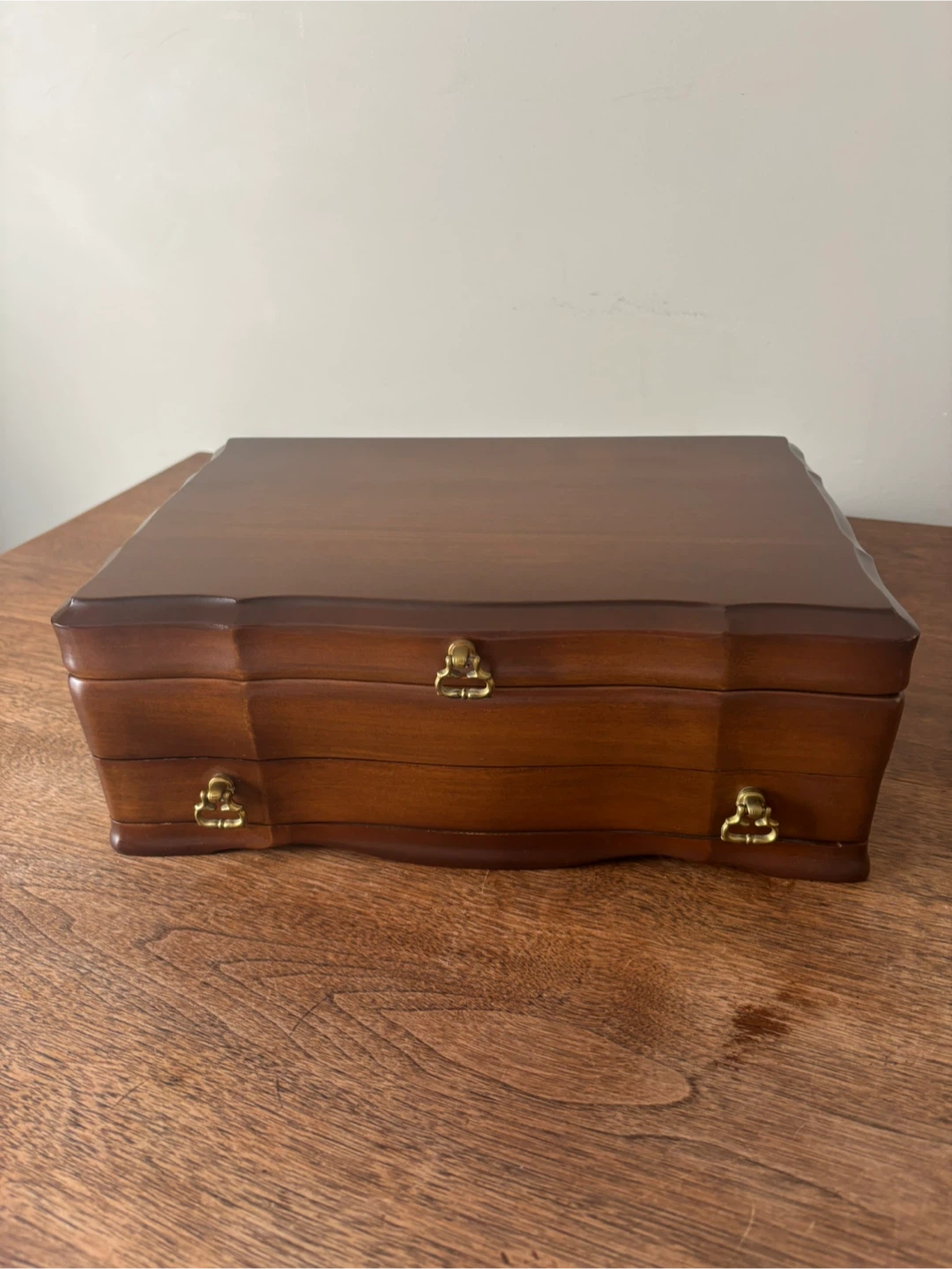 Vintage 1960s Jasco Wooden Jewelry Box with Drawer - photo 2
