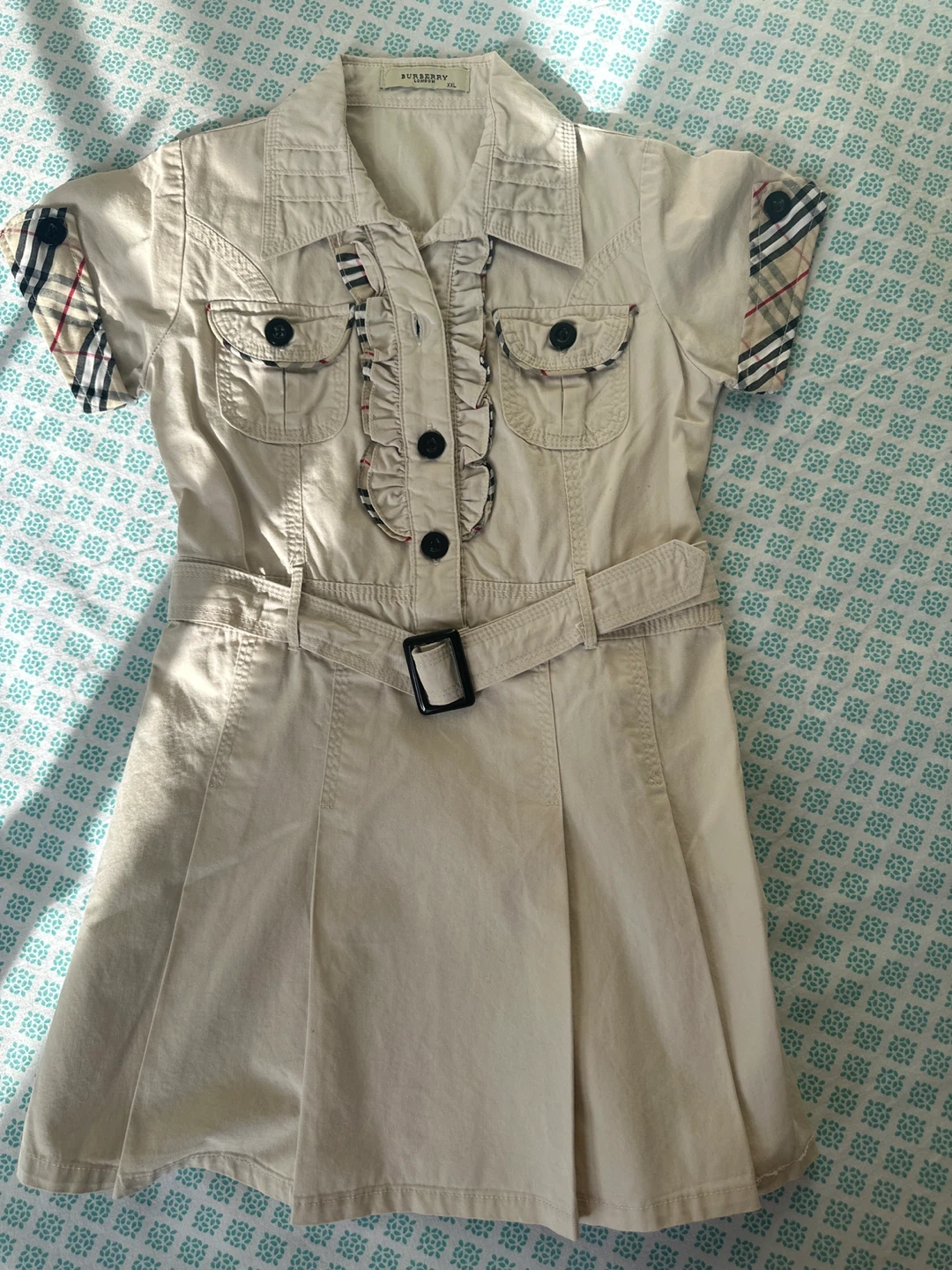Burberry Beige Dress with Nova Check Trim - photo 2