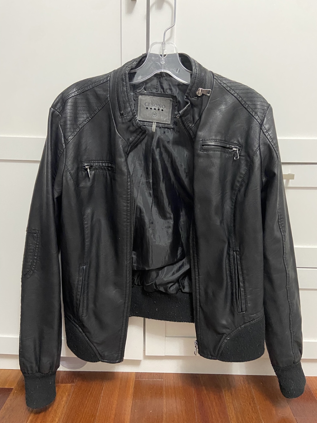 🎁 Black Faux Leather Jacket
