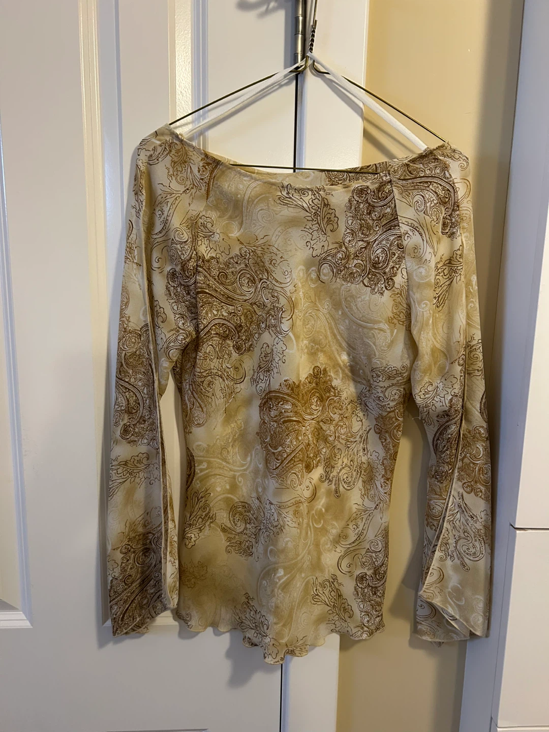 SUZY SHIER Paisley Print Long Sleeve Blouse - photo 2