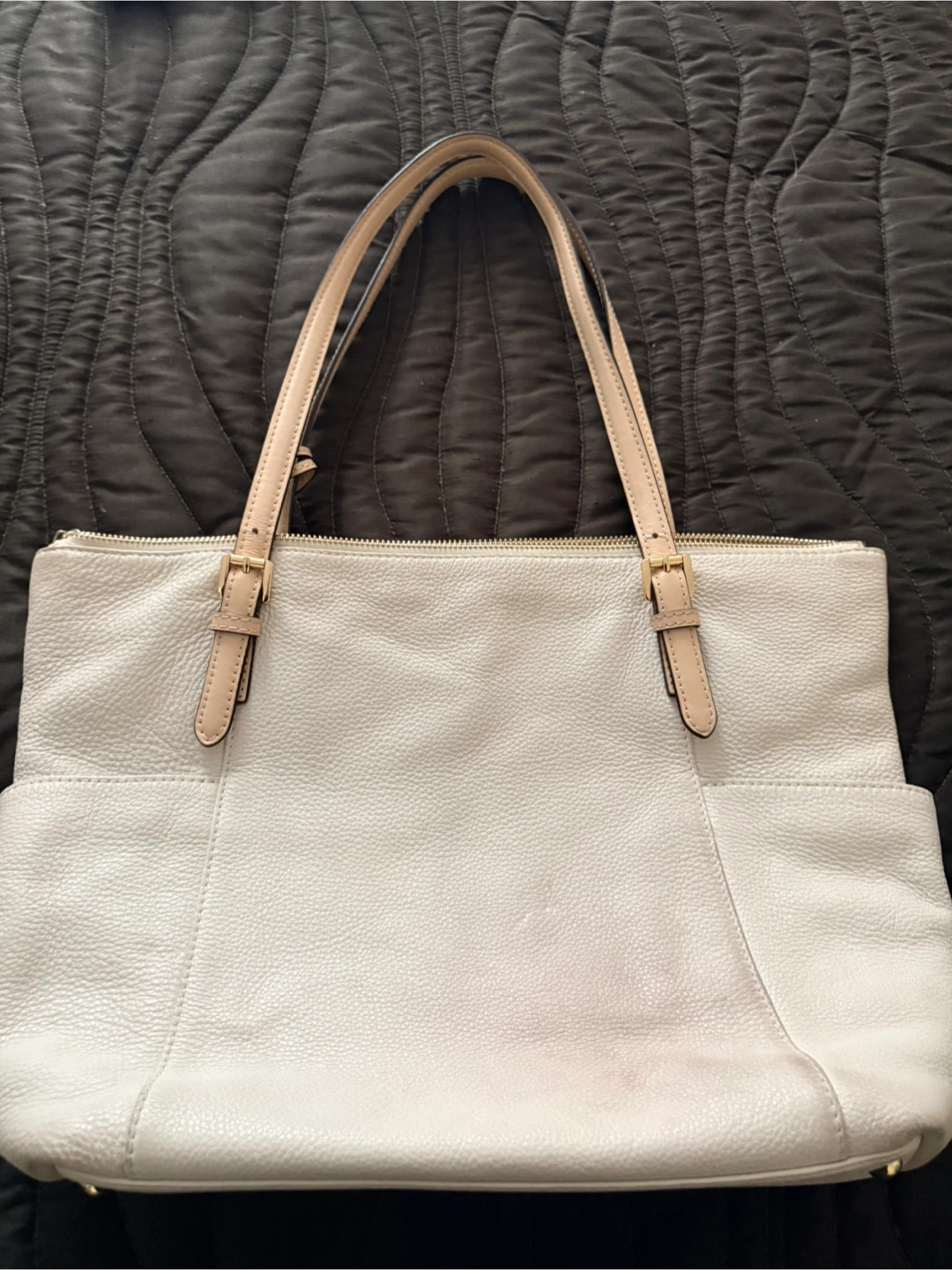 Michael Kors White Leather Tote Bag - photo 3