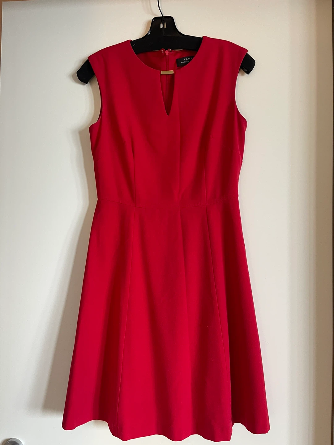 Tahari Red Sleeveless Dress