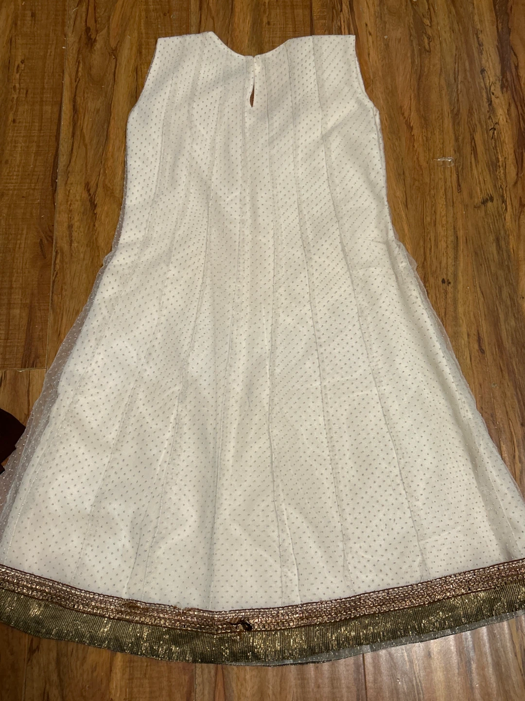 White and Brown Embellished Anarkali Suit - photo 4