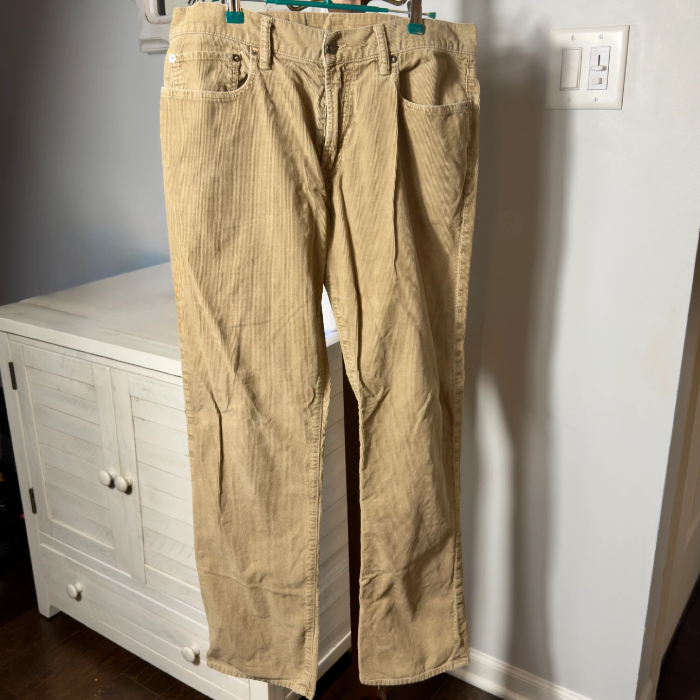 GAP Corduroy Straight Fit Chino Flak Pants 34x32 Tan