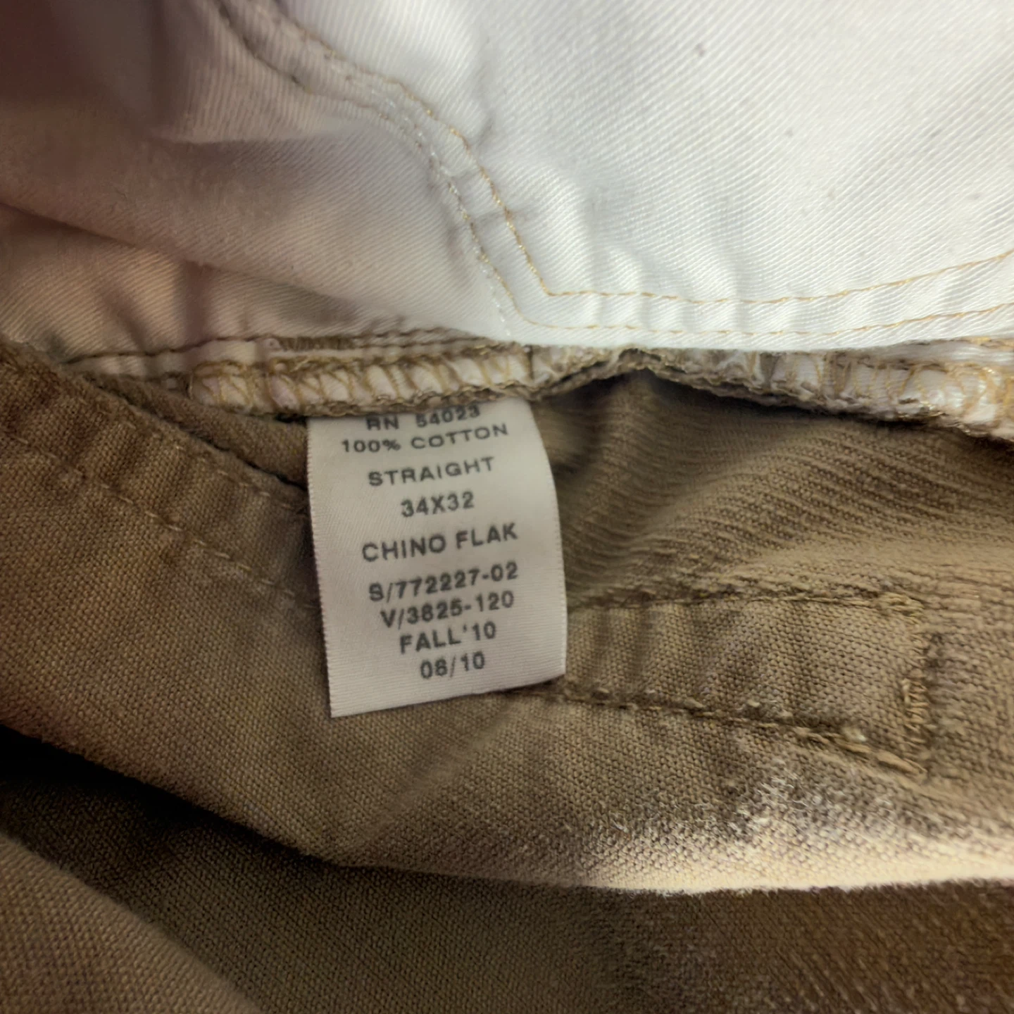 GAP Corduroy Straight Fit Chino Flak Pants 34x32 Tan - photo 5