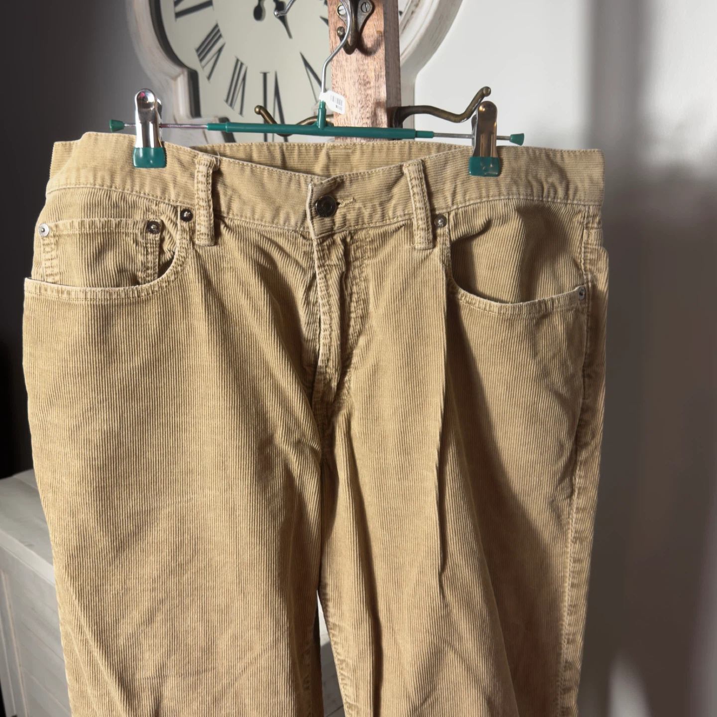 GAP Corduroy Straight Fit Chino Flak Pants 34x32 Tan - photo 3